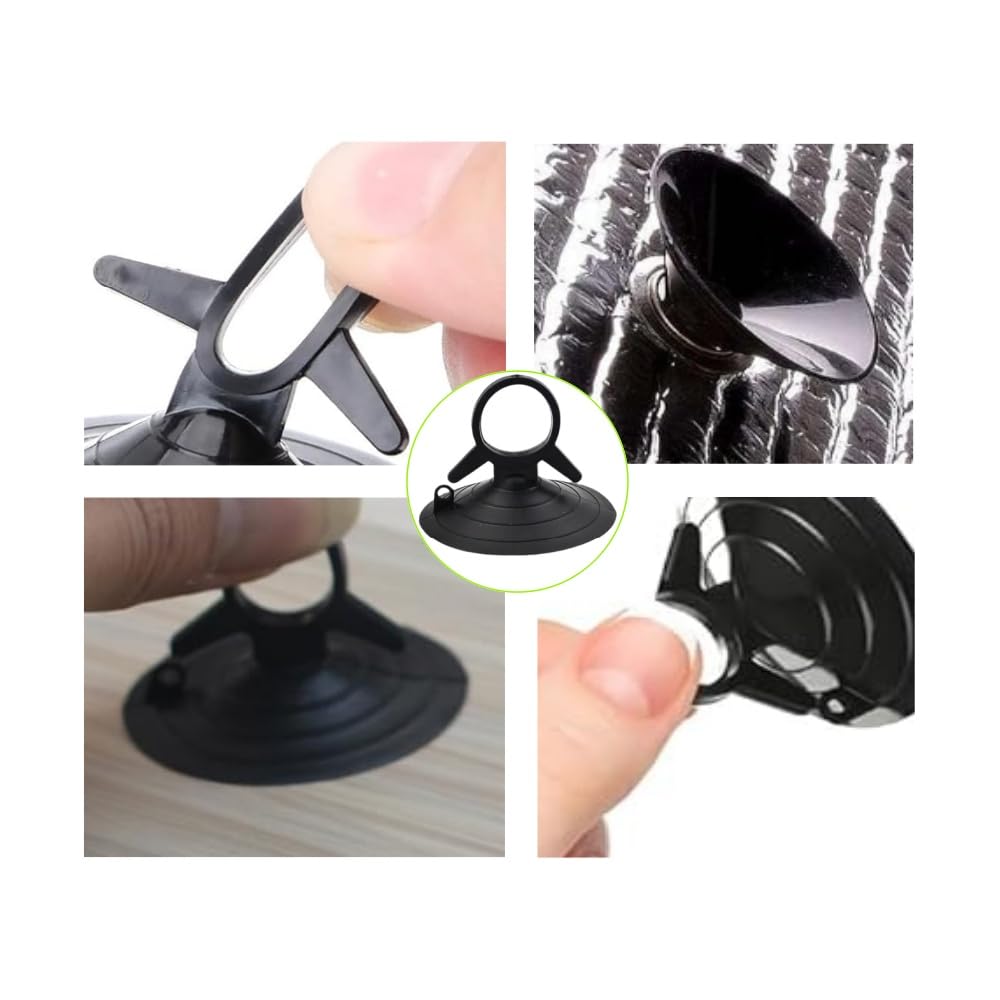 GYWHOOFT 40pcs Black Suction Cup Sunshade Suction Cup Car Sun Shade Suction Cup Long