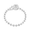 InterlockinG G Bullet Ball Chain toGGle Silver Bracelet Yba602707001