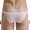 Men Briefs Ice Silk Ultra-Thin Low-Waist Underwear U-Convex Solid Color Elastic Breathable Panties Daily Wear