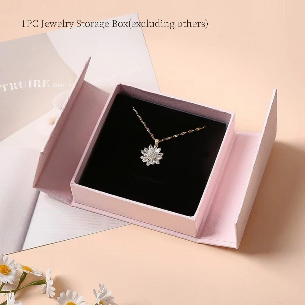 Dual-opening Jewelry Packaging Box Kraft Paper Flip Cover Paper Jewelry Box Gift