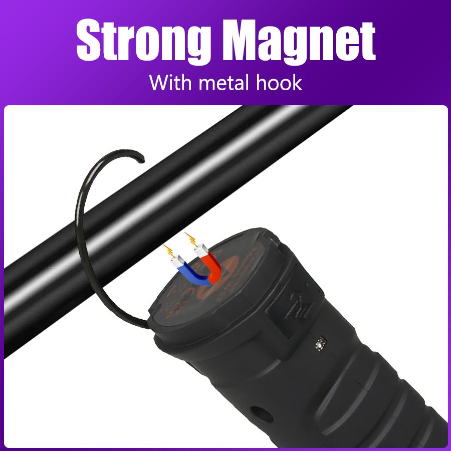 Многофункциональный УФ-фонарик с USB-подзарядкой, фонарик с черным светом, 5 режимов, аварийный красный и белый свет, рабочий фонарь