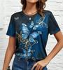 Summer Fashion Women's T-Shirt Dragonfly Printed O-Neck Short Sleeve Fashion Tops Casual T Shirt Female Oversize Tees Clothing