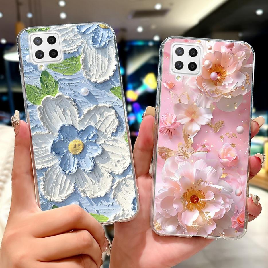 Чехол для Samsung Galaxy A22 4G Цветы Расписной Чехол Мягкий Тонкий Чехол для Телефона Для Samsung A22 A 22 Galaxy A42 5G Чехлы Сумки