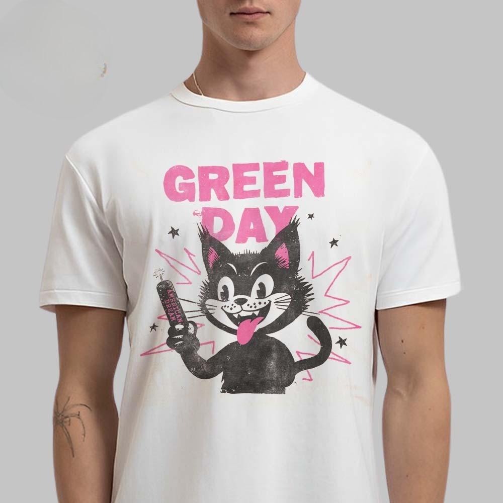 Новая футболка Green Day Riot Fest 2025 в Чикаго, Иллинойс, 21 сентября 2025 г. The Hot Dog Забавное искусство Двусторонняя футболка