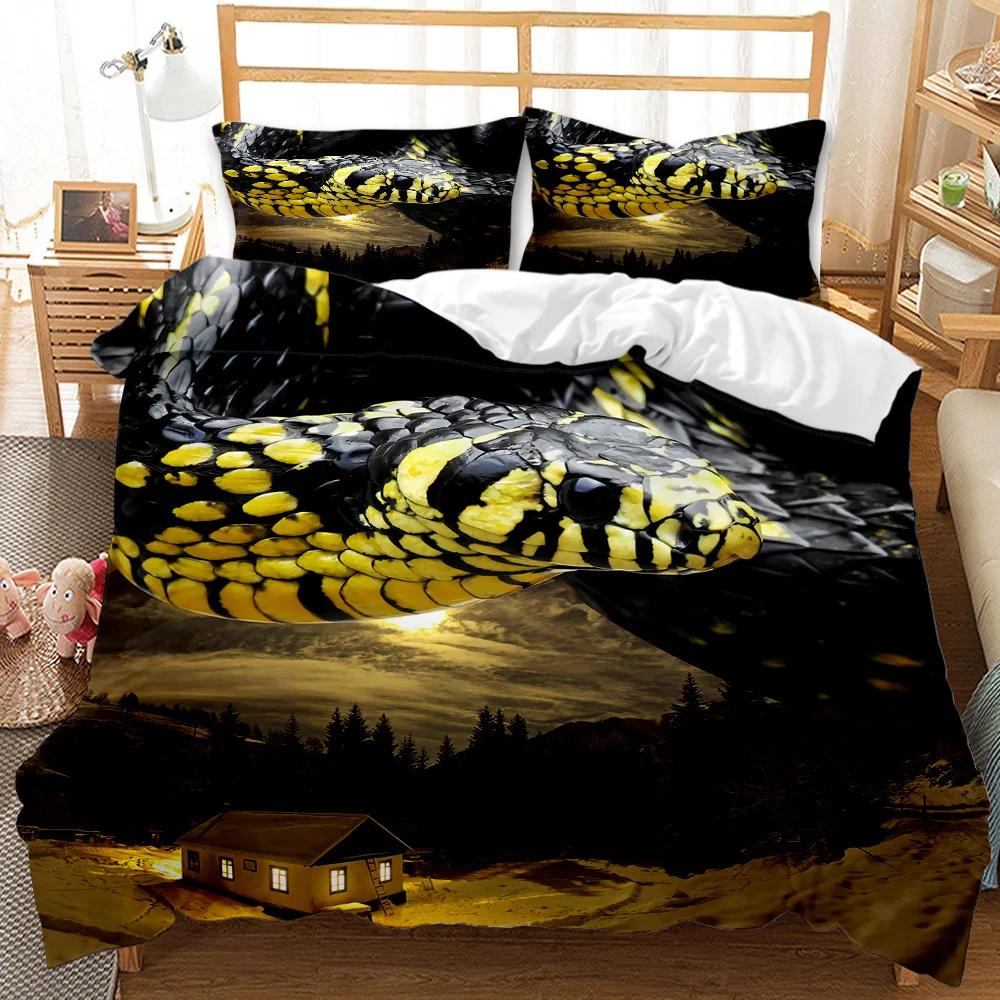 Snake Bedding Set Duvet Cover Set 3d Bedding Digital Printing Bed Linen Queen Size Bedding Set Fashion Design