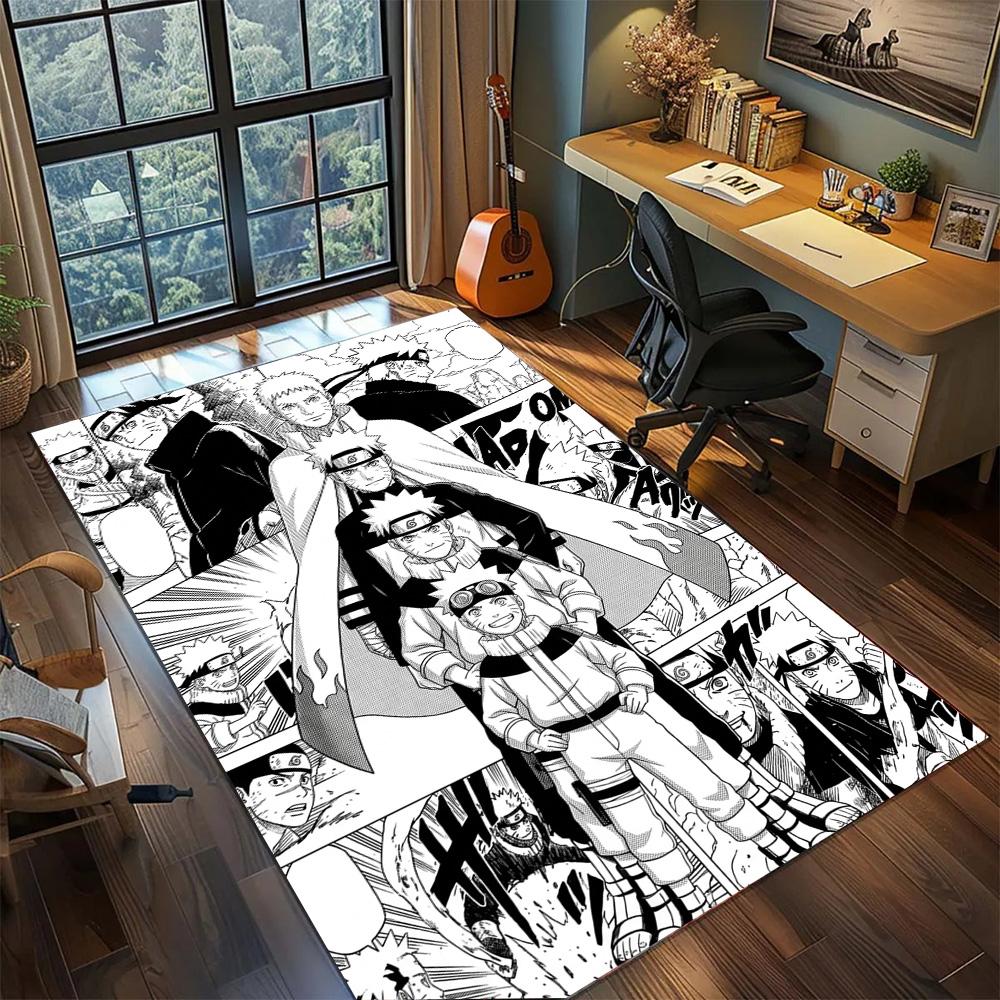 Naruto Uzumaki Sage Mode Rug Carpet Non Slip Washable Floor Mat Large Area Rugs for Bedroom