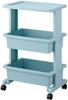 JEJ Astage Storage Lycee Table Wagon 3 Tiers Blue Made in Japan Easy Assembly Ширина 45 x Глубина 30 x Высота см (Прибл.) 71,5