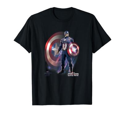 Marvel Год Щита Капитан Америка Стоящий Постер Футболка