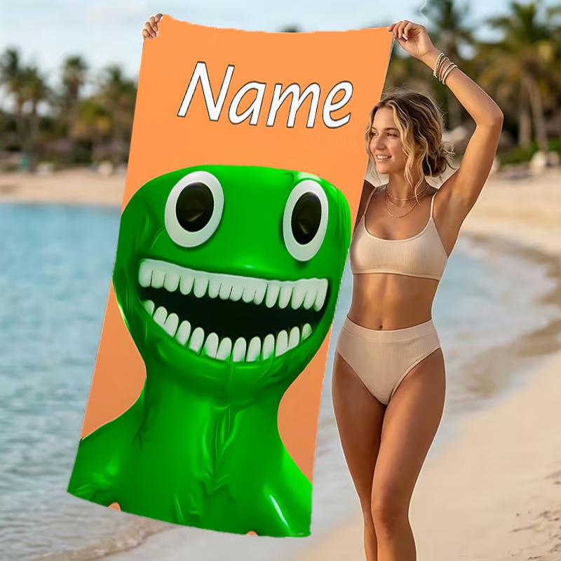 Customizable personalized beach towels Garten Of Banban themed designs.Suitable for the beach, yoga, sports;ideal as beach accessories