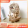 Cross-border Manufacturers New Pirate Ship Clock 3D Three-dimensional Puzzle Wooden Toys Puzzle Assembly Toys DIY Creative