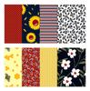 Soimoi Комплект из 8 шт., четверть толстых тканей - цветочный принт 18"x 22" DIY Patchwork - 100% хлопок, предварительно раскроенная ткань для квилтинга