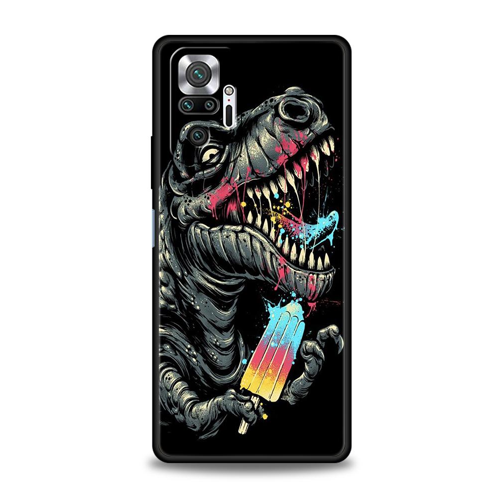 Cartoon Dinosaur Phone Case Cover for Redmi 14C 10C 9 Note 14 13 12 10 11 Pro Plus K40 K50 Pro Plus 5G Soft TPU Shell Fundas Bag