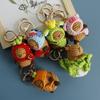Wool Making Capybara Keychains Kapibala Crochet Keyrings Knitting Capybara Doll Women Girls