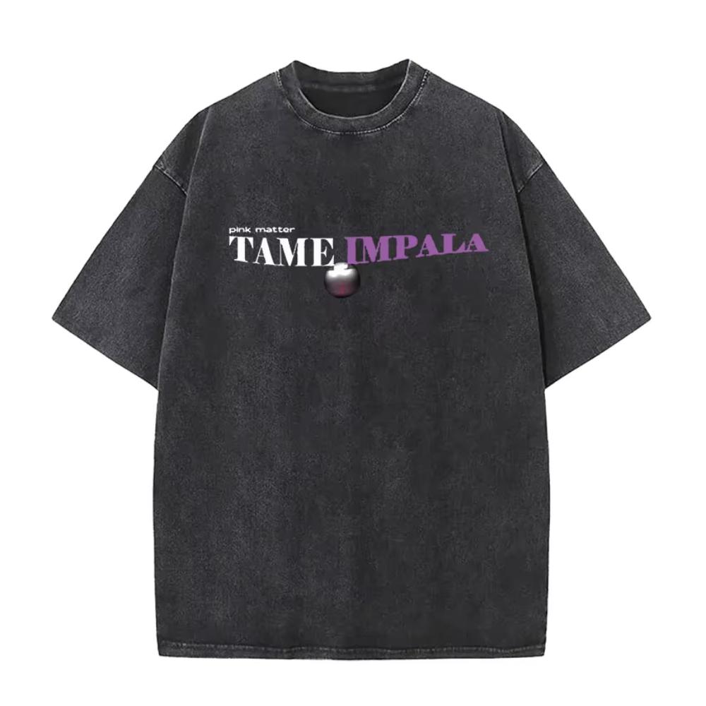 Rock Band Tame Impala Deadbeat Tour 2026 Vintage Washed T-shirt Unisex Hip Hop Gothic T Shirt Casual Oversized Short Sleeve Tees