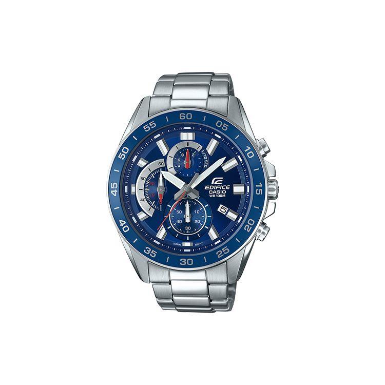 Casio Edifice Waterproof Quartz Movement Stainless Steel Watch Men watches Blue EFV-550D-2A