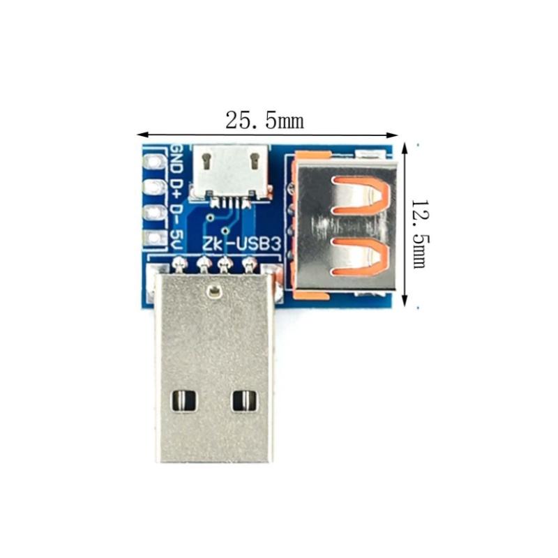USB-коммутатор, штекер USB на Type-c Micro USB гнездо, 2.54-4P, плата для тестирования передачи, USB-адаптерная плата XY-USB4
