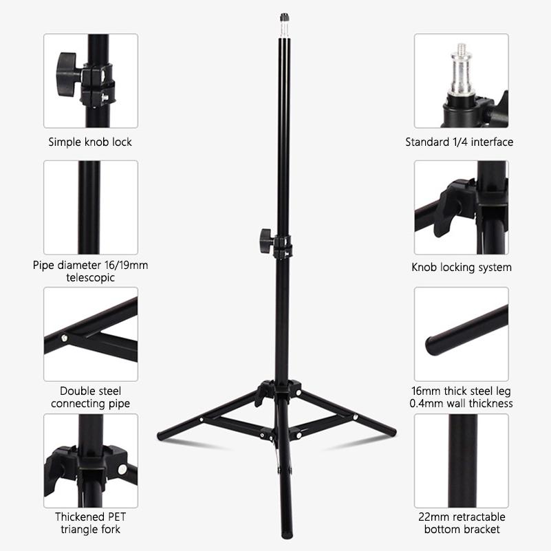 50cm 110cm Tripod Stand Photo Studio Tripod Mobile Phone Cameras Photography Ring Light Stand