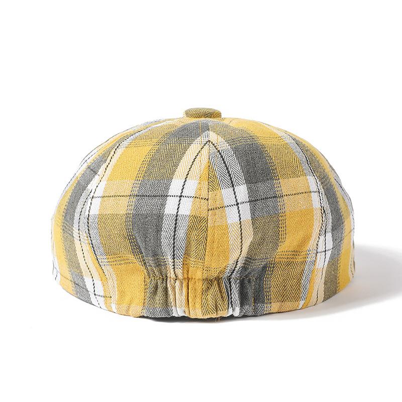 Восьмиугольная кепка в литературном стиле, берет в клетку в стиле ретро, мужская кепка газетчика, женская кепка в европейском и американском стиле
