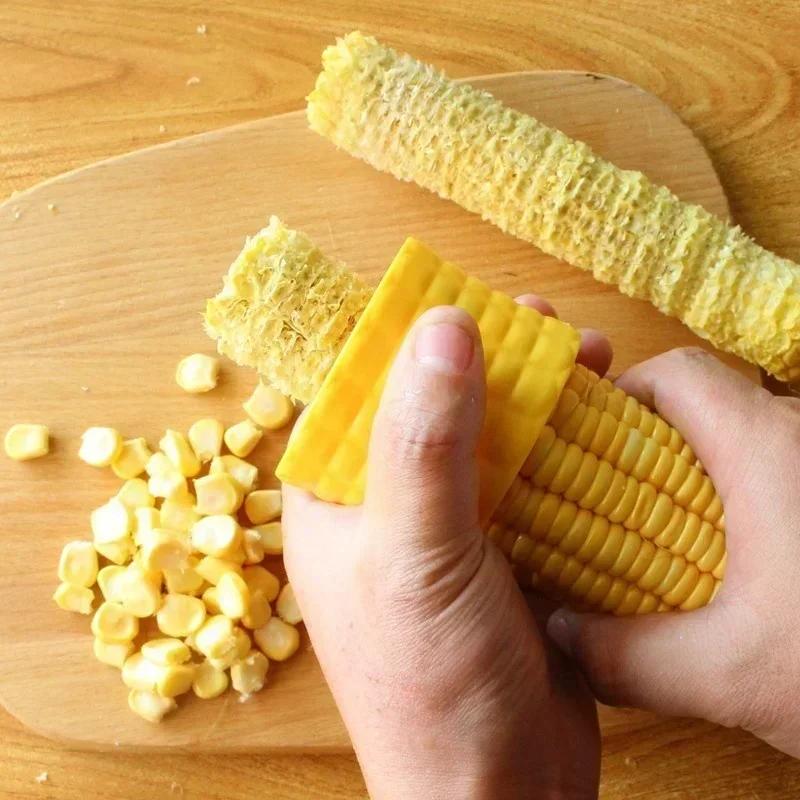 Кукурузная молотилка из нержавеющей стали, ручной роторный пластиковый кукурузный плуг, креативный домашний сепаратор для шелушения кукурузы, кухонные гаджеты
