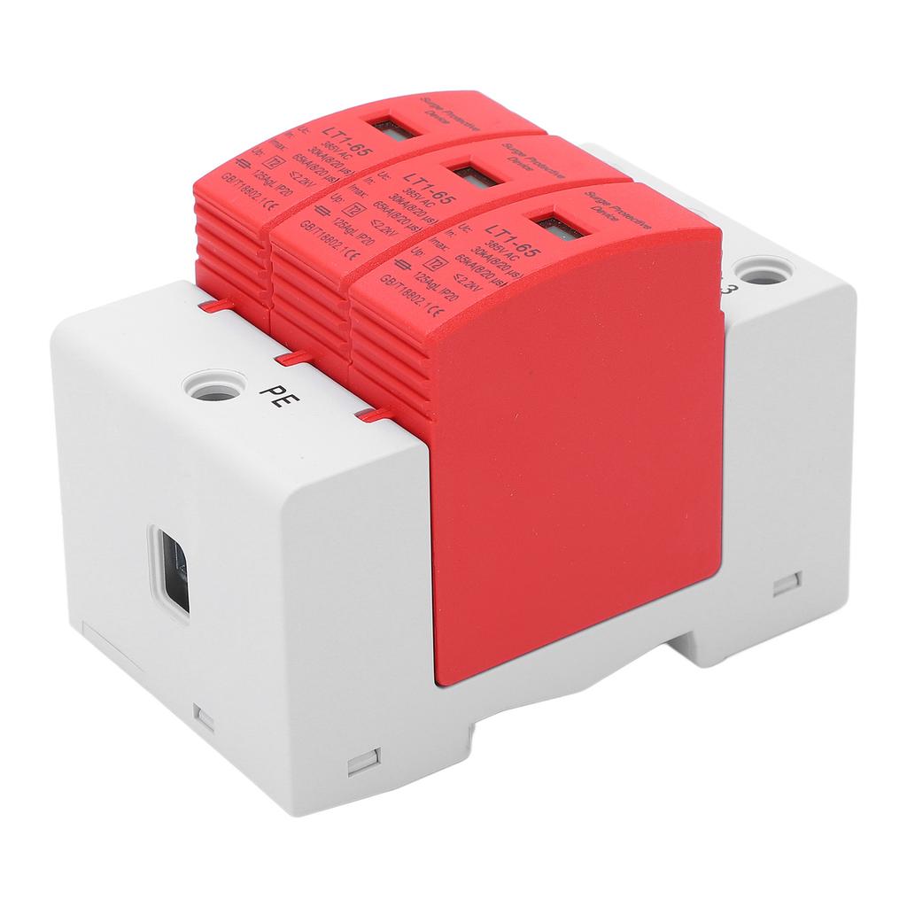 Surge Protective Device 3P Voltage Protection Arrester Protector 385V AC 30?65KA for Home