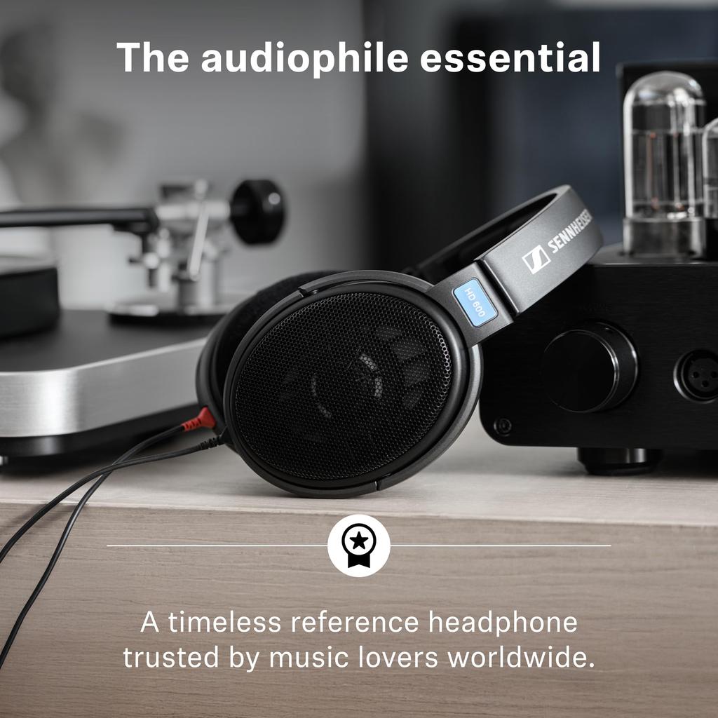 Sennheiser HD 600 Проводные наушники динамические проводные наушники с широкой звуковой сценой и высоким идеальны для музыки с металлической сеткой черные –