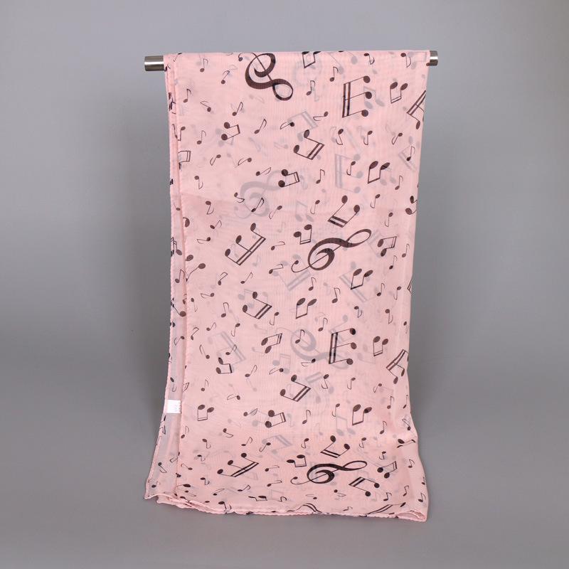 Женский шарф Музыкальный символ Шифоновый шарф