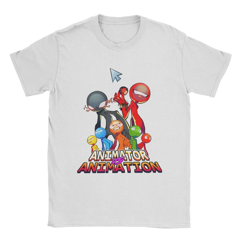 Alan Becker Cartoon Animator VS Animation Apparel Shirt Men Women Vintage 100% Cotton Printed Clothing