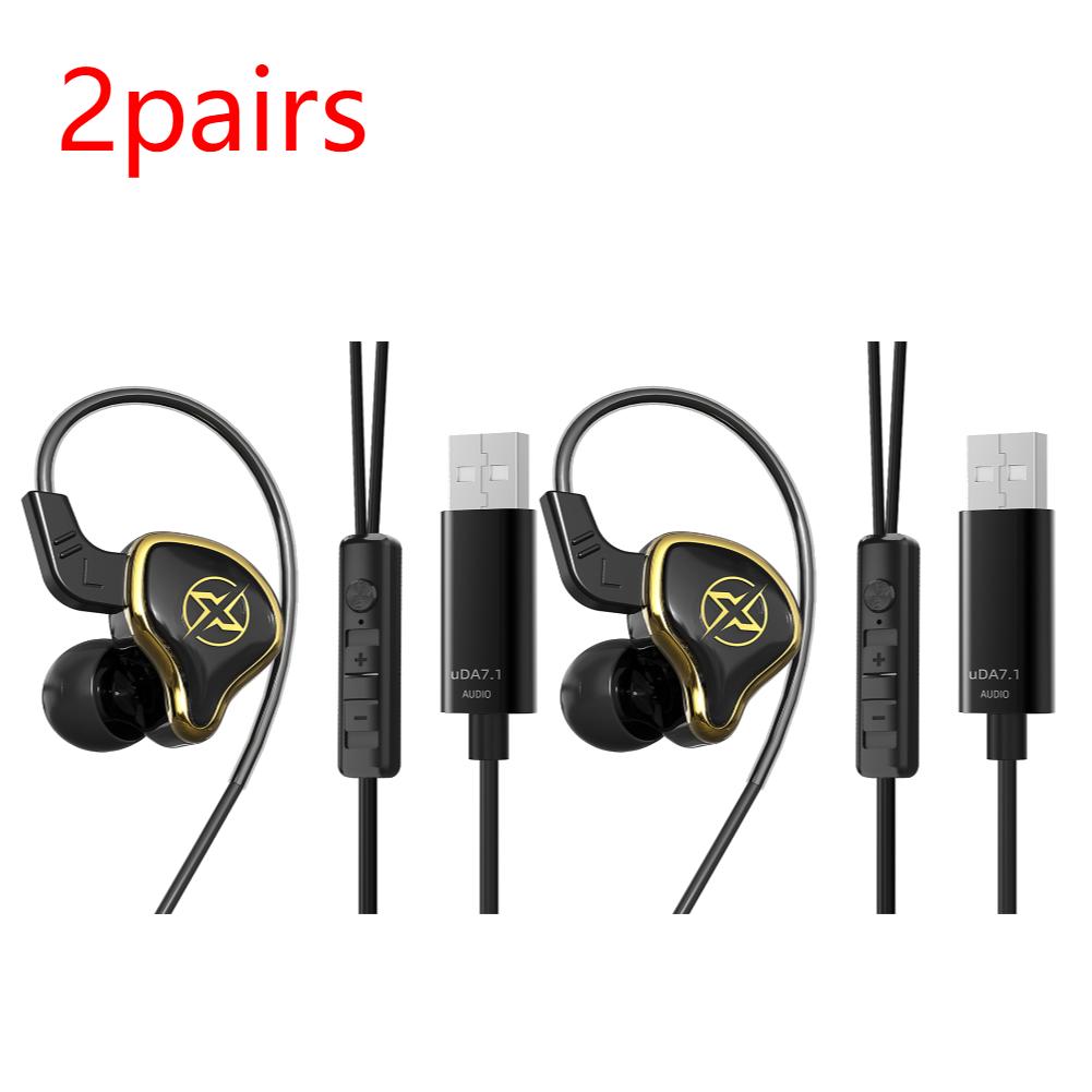 Usb игровая гарнитура с микрофоном, проводные наушники с дистанционным управлением, диафрагма для домашних животных, USB-кабель 2,5 м для ПК, компьютера, Ps4, Ps5