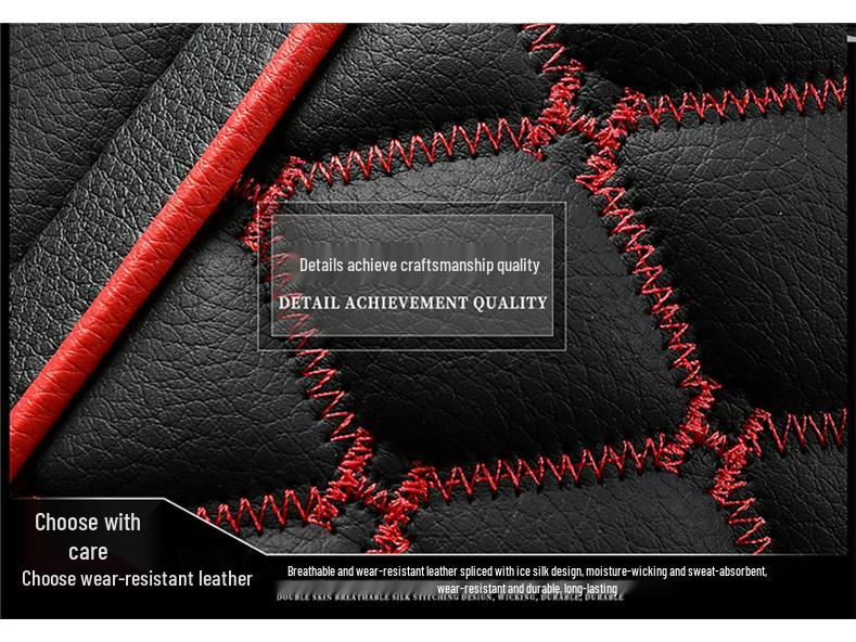 2022 All-Season Full Leather Car Seat Cushion with Fixed Waist Design