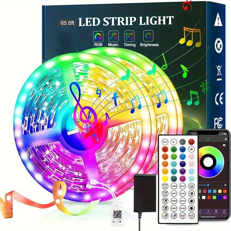 Комплект 24V 3535 RGB светодиодной ленты для подсветки с 44-кнопочным Bluetooth музыкальным управлением