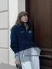 2026 Women's Retro American-Style Half-Zip Lapel Hoodie – Thickened for Autumn/Winter