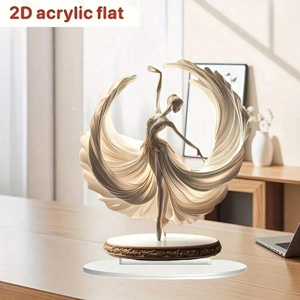 20см 2D Акриловая Балерина Настольное Украшение для Гостиной и Офиса