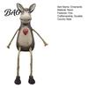 Creative Resin Art for Home Rustic Donkey Shelf Sitter Figurine, Hanging Leg Farm Animal Statue, Collectible Figurines Gifts Whimsical Country