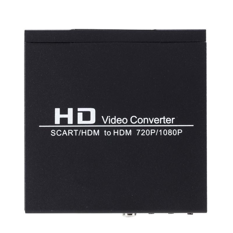 SCART to HDMI-compatible Video Adapter Converter HD Video Converter for HDTV Sky Box STB Plug for HD TV DVD PC Laptop