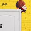 Rustic Door Frame Sign Christmas Topper Decoration, Wooden Holiday Corner Sign, Cute Funny Snowman Santa Claus Penguin Decor for Window, Cabinet,