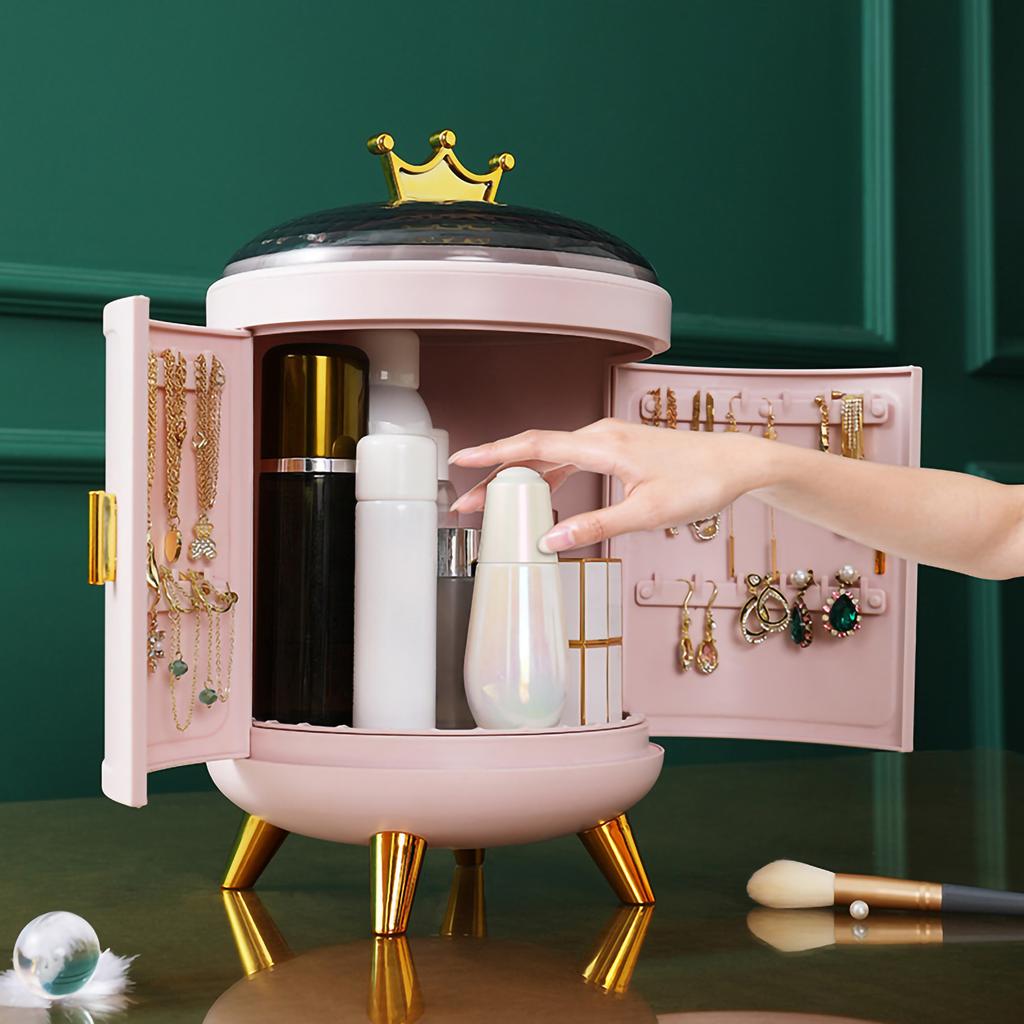 Makeup Storage Box Make Up Skincare Holder Jewelry Bag Cosmetics Organizer Plastic Container For Bathroom Dressing Table Home