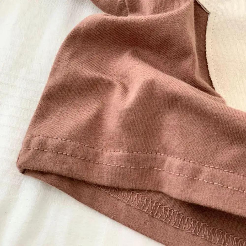 Футболка с героями мультфильмов, детские хлопковые топы с милой нашивкой в ​​виде медведя для девочек, модная спортивная рубашка для мальчиков, детская летняя одежда для детей 0–6 лет