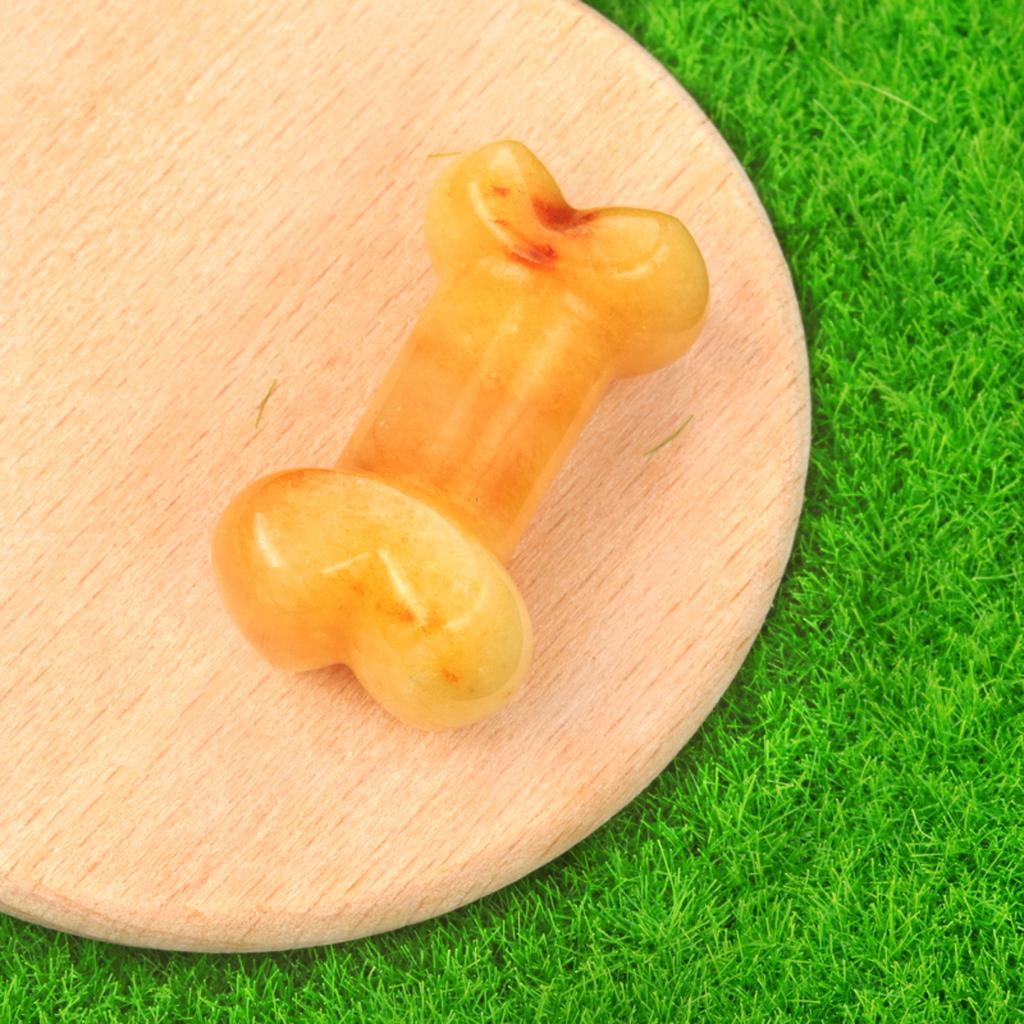 1 шт. мини-духовный исцеляющий хрустальный орнамент, украшение в форме кости, натуральный камень, драгоценный камень для украшения питомника или домашнего интерьера, ювелирные изделия 34x20 мм