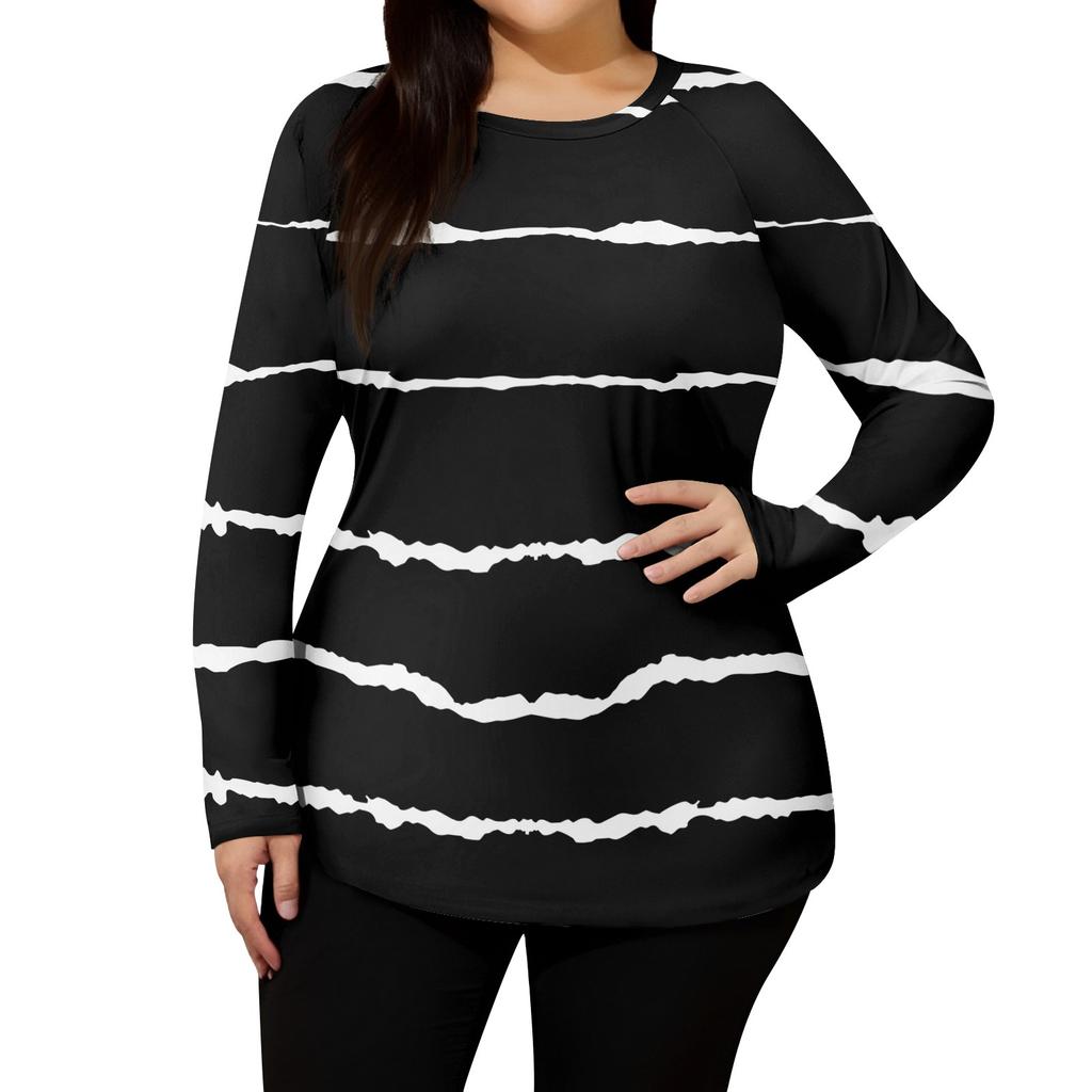 Women's Print Large Size Long Sleeve Swimsuit Sun Jacket Quick Dry Hiking Top