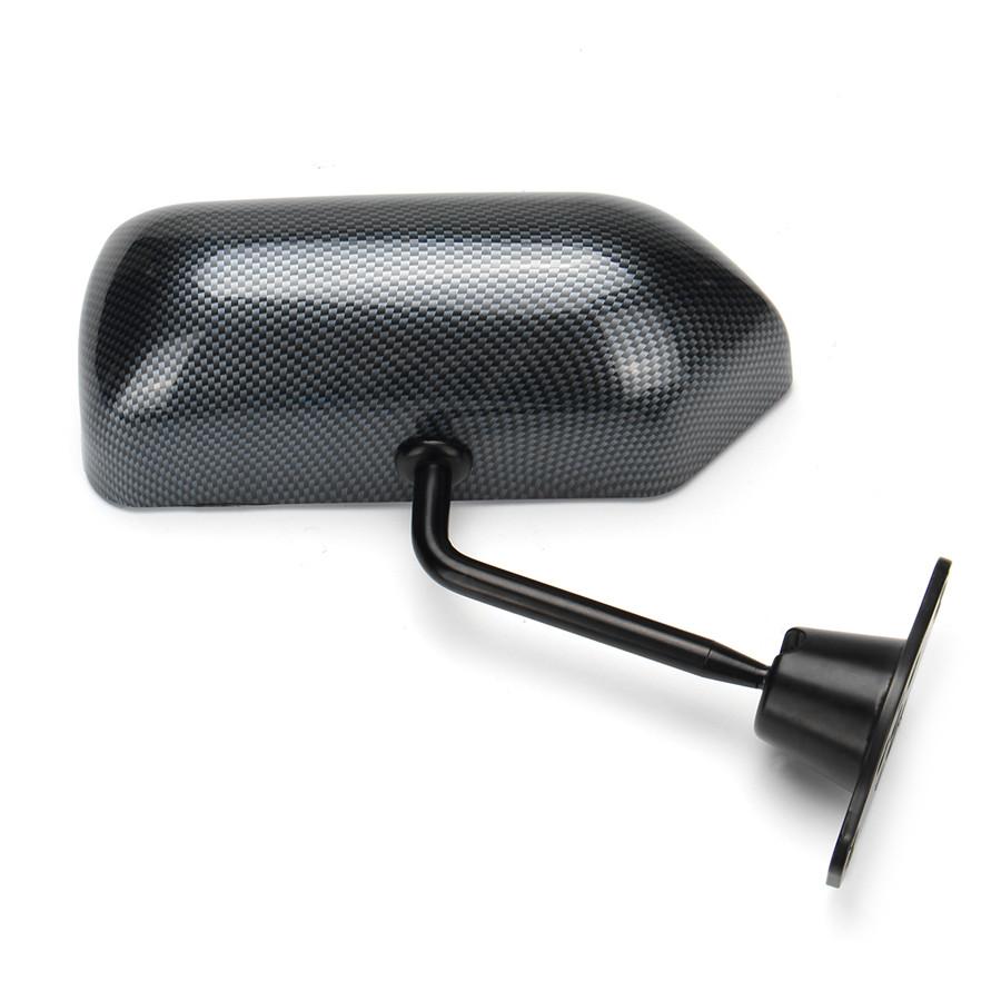 2 шт. Регулируемые вручную боковые зеркала заднего вида в стиле F1, цвет карбонового волокна, для автомобиля, внедорожника