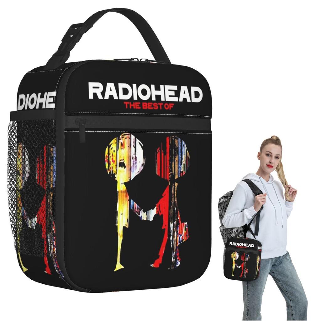 Термосумка для ланча Radiohead Band Music для женщин и детей, портативные контейнеры для еды, термоланч-бокс, сумка-тоут