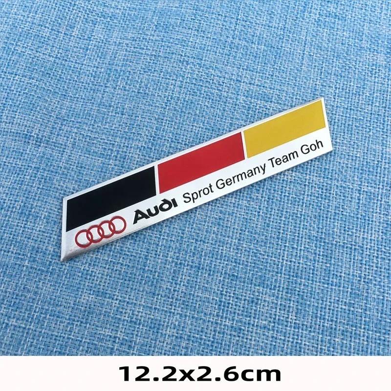 3D Germany Aluminum Car Body Rear Trunk Tail Stickers Decal For 31s Sline A1 A2 A3 A4 A4L P 8V 8L RS RS3 RS4 RS5 RS6 S1 S2 S3s31