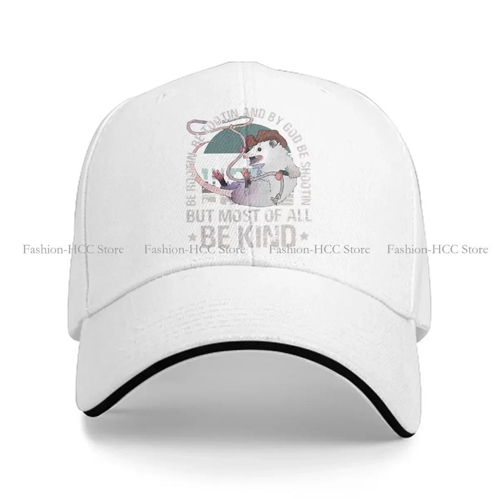 By God Be Shootin But Most Of All Bekind Opossum Cowboy Solid Color Baseball Caps Peaked Cap Rootin Tootin Sun Shade Hats