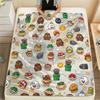 Super Mario Flannel Blanket Print, Warm Soft for Sofa Bed Chair, Perfect for Travel Picnic Bedroom -HE61
