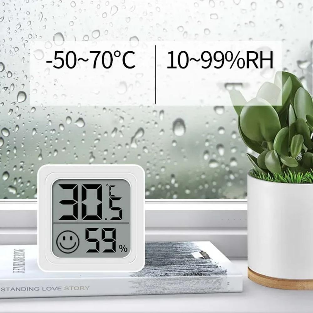 1 Pack Digital Thermometer Mini LCD Screen Hygrometer Indoor Sensor Meter Weather Station, -50°C to 70°C Range, 10-99% RH