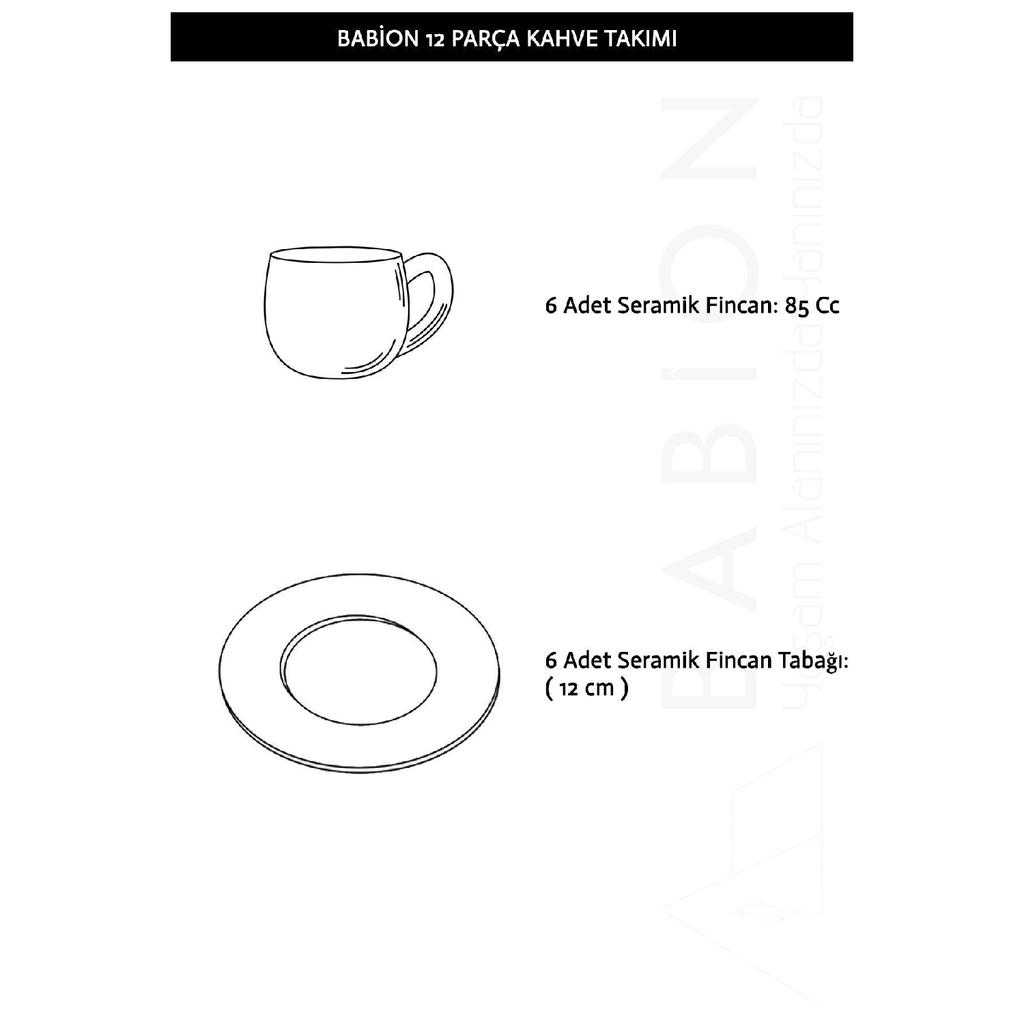 Набор кофейных чашек Polka Dot Lux из 12 предметов на 6 человек, набор белых чашек для турецкого кофе