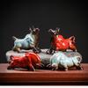 Керамическая статуэтка быка с Уолл-стрит, скульптура быка для корриды, бизона, домашний декор, фигурка животного, украшения фэн-шуй для офисного стола, подарок