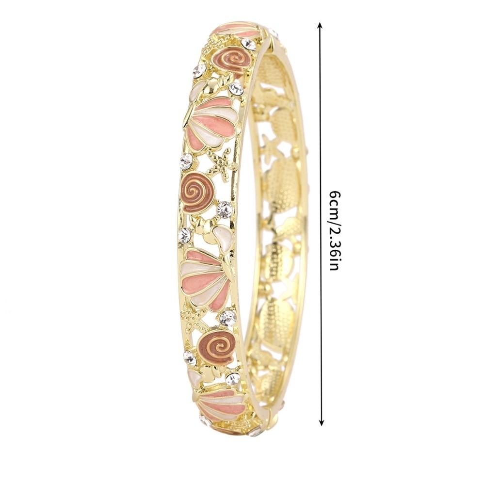Rhinestone Flower Crystal Bangle Hollow Women's Hand Bracelet Jewelry Gifts