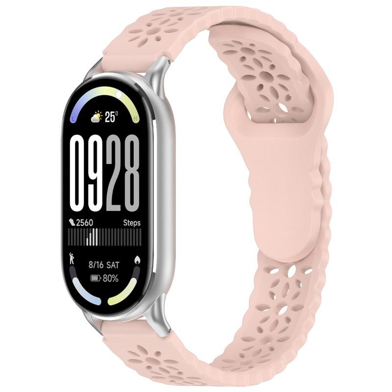 Силиконовый ремешок для Xiaomi Mi Band 10 9 8 NFC Спортивный резиновый браслет Наручный ремешок Correa Аксессуары для Xiaomi Smart Band 8 9 10 NFC