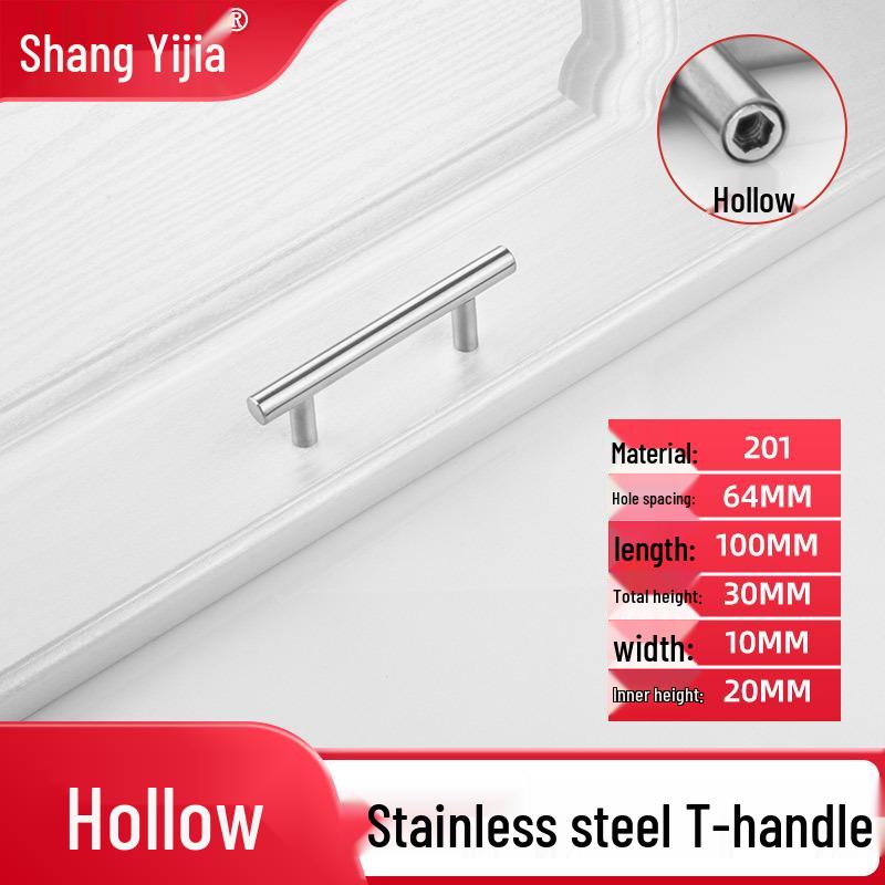 Современная Т-образная ручка из нержавеющей стали для дверей кухонного шкафа и гардероба